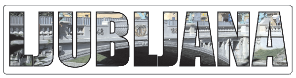 Ljubljana | Aufkleber- (weiss)