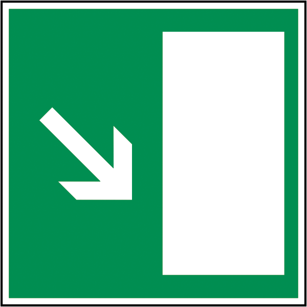 Rettungszeichenaufkleber .021- Notausgang  (alt)