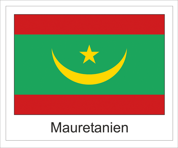 Flagge | Mauretanien -weisses Design