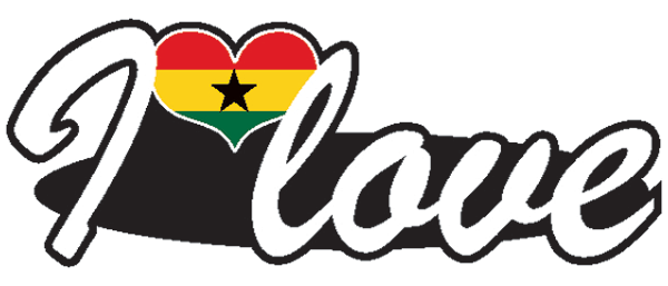 Aufkleber- I love Ghana