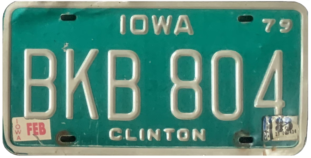 USA-Kennzeichen als Aufkleber | Iowa.4