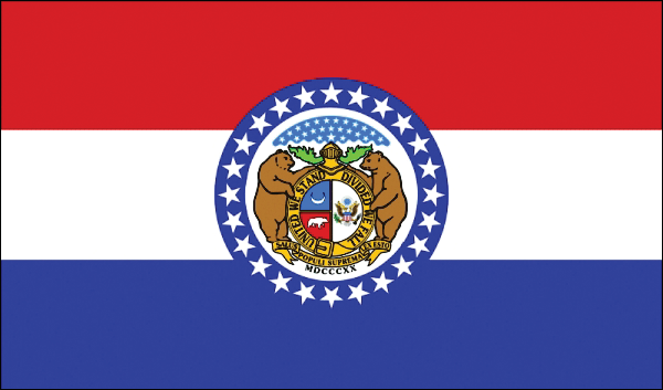 Missouri | Flagge von Missouri als Aufkleber