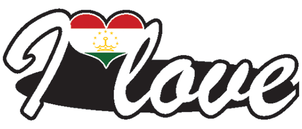 Aufkleber- I love Tadschikistan