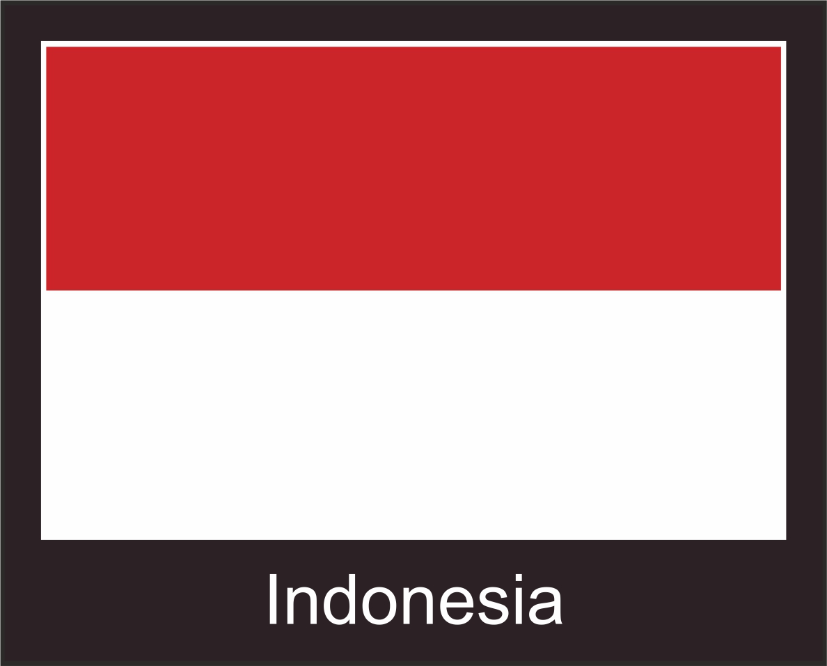 Indonesia | Sticker with black design Indonesia | Sticker with black design