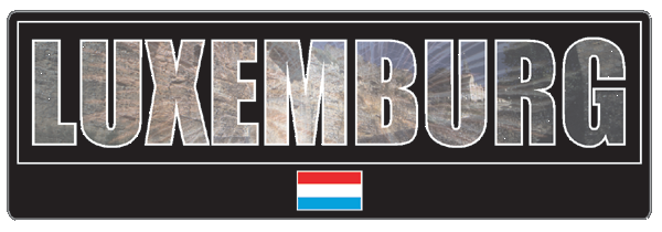Luxemburg | Aufkleber- (schwarz)
