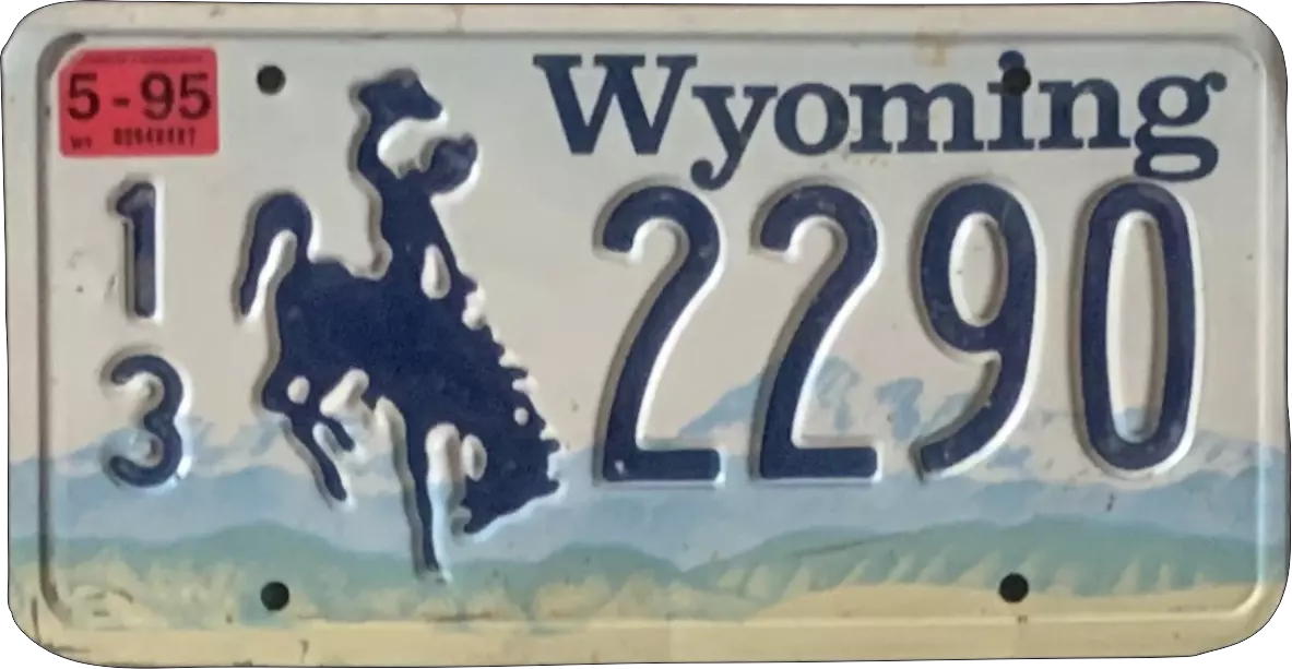 USA-Kennzeichen als Aufkleber | Wyoming.1