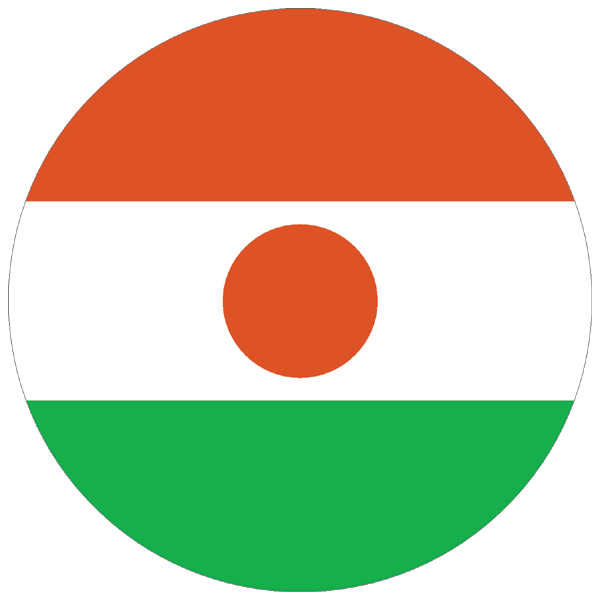 Niger | rund geschnittener Aufkleber