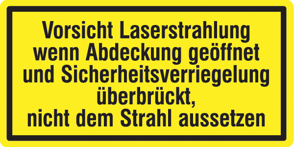 Warnzeichenaufkleber Laser .019- Vorsicht Laserstrahlung...