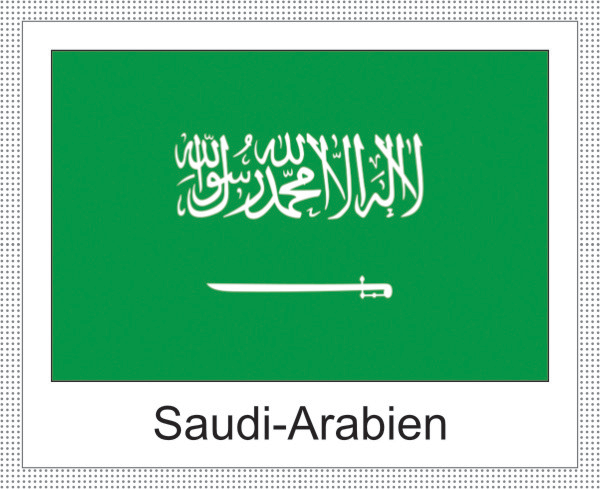 Saudi-Arabien | Aufkleber mit weissem Design