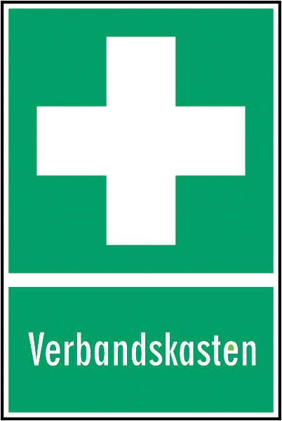 Rettungszeichenaufkleber .039-  Erste Hilfe - Verbandskasten (alt)