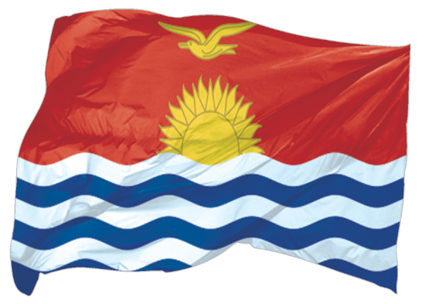 Kiribati | wehende Flagge als Aufkleber