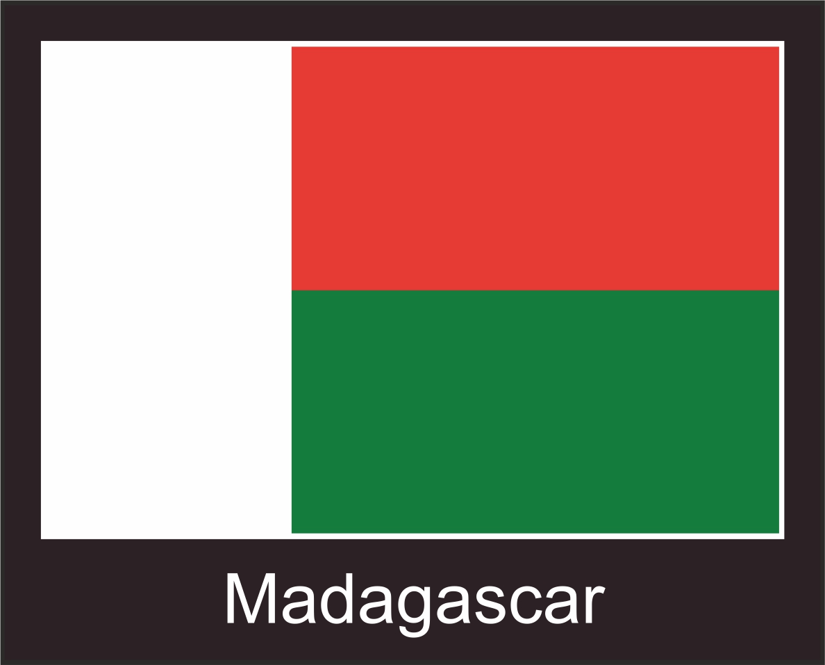 Madagaskar | Aufkleber mit schwarzem Design 