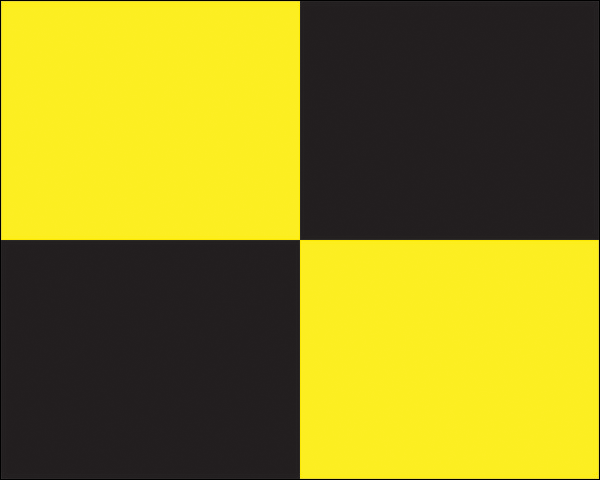 Flag alphabet as a sticker - here: Lima