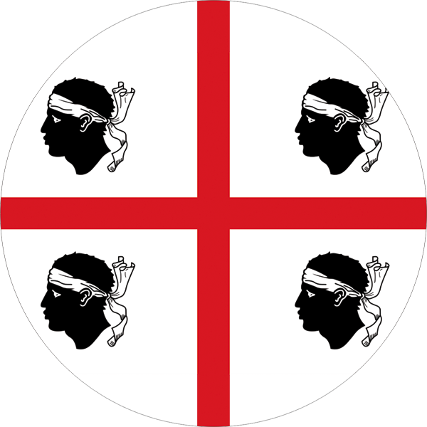 Sardinien | rund geschnittener Aufkleber 