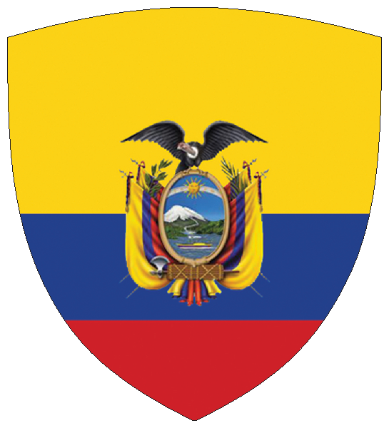 Ecuador | Flagge -wappenförmig Ecuador | Flagge -wappenförmig