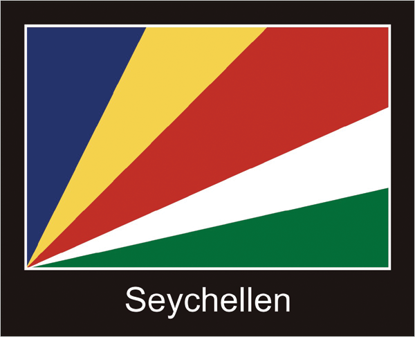 Seychellen | Aufkleber mit schwarzem Design 