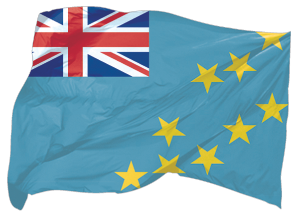 Tuvalu | wehende Flagge als Aufkleber