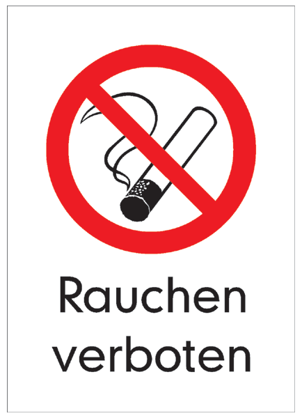 Verbotszeichenaufkleber alt .054- Rauchen verboten (alt)