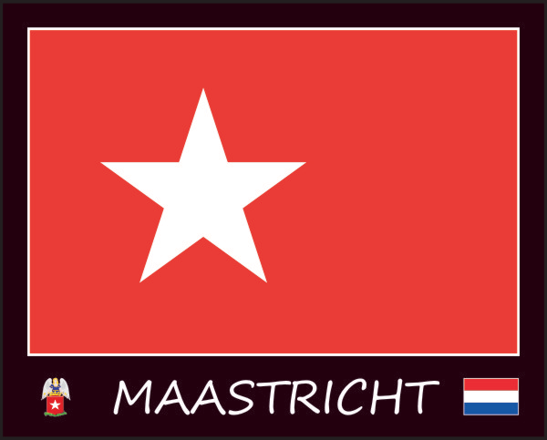 Flagge von Maastricht | schwarz