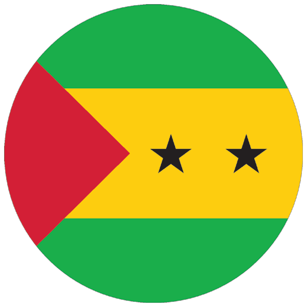 São Tomé und Príncipe | rund geschnittener Aufkleber