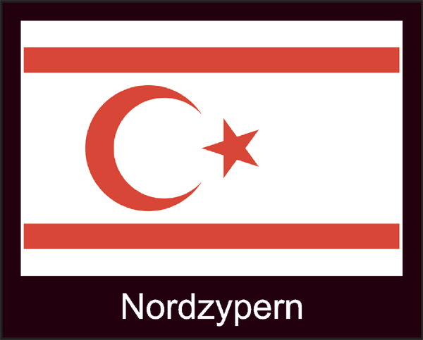 Nordzypern | Aufkleber mit schwarzem Design Kopie