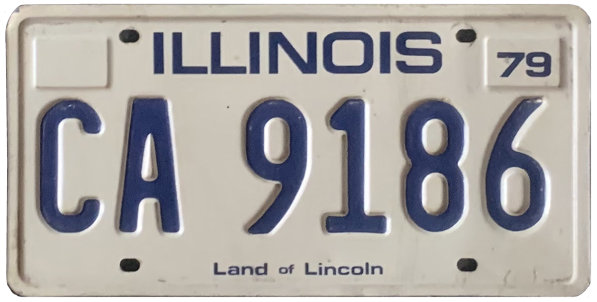 USA-Kennzeichen als Aufkleber | Illinois.7