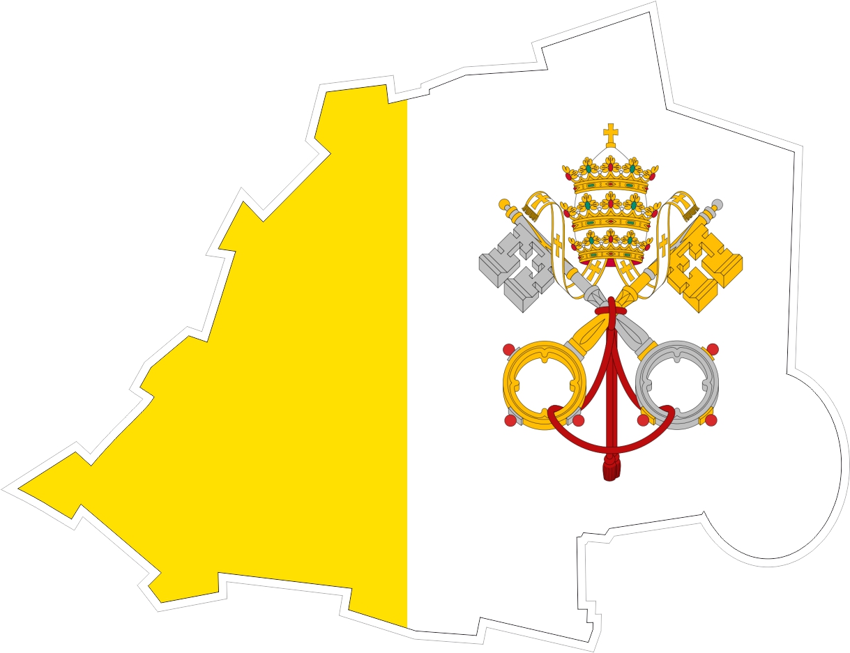 Vatikanstadt | Auf Contour geschnittene Flagge