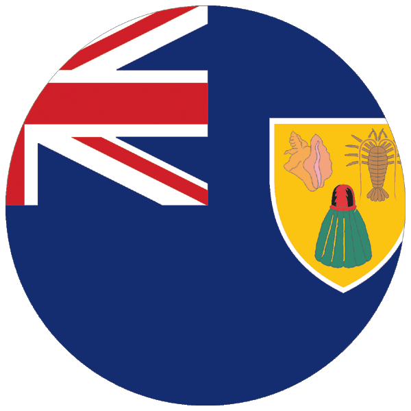 Turks and Caicos Islands | round cut sticker