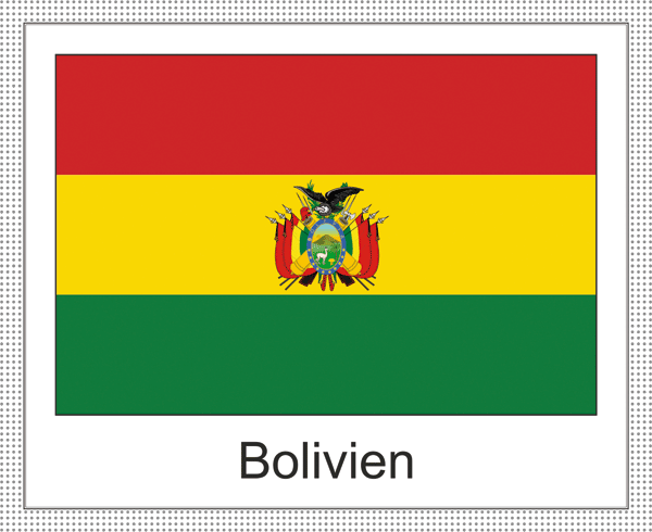 Bolivien | Aufkleber mit weissem Design