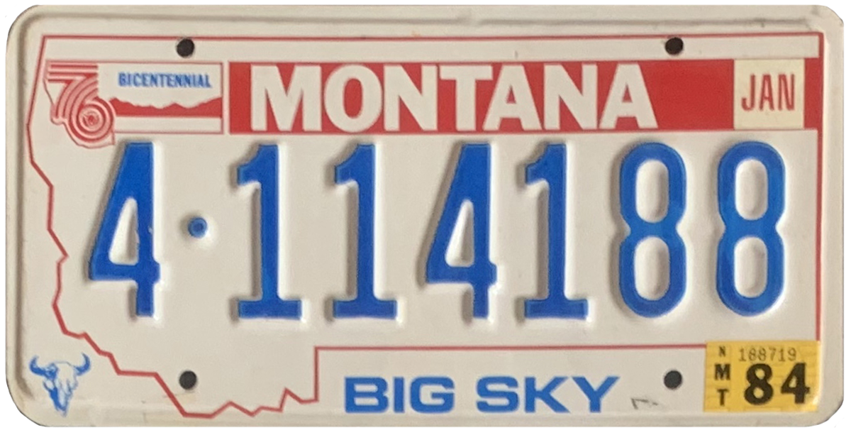 USA-Kennzeichen als Aufkleber | Montana.2