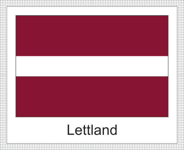 Flagge | Lettland -weisses Design