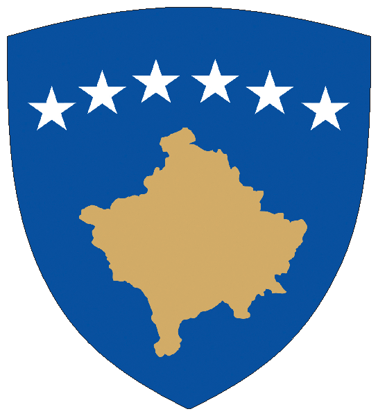 Flagge Kosovo (wappenförmig)