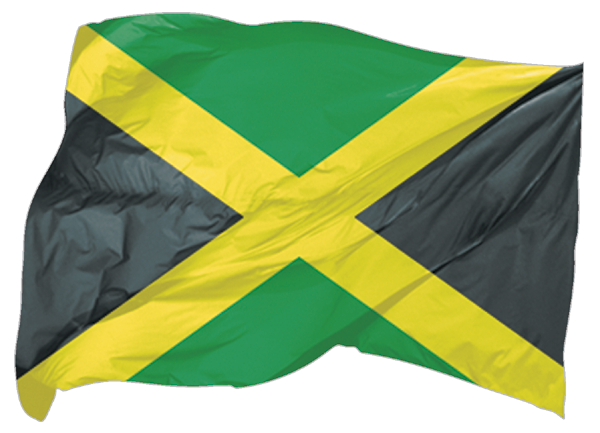 Jamaika | wehende Flagge als Aufkleber