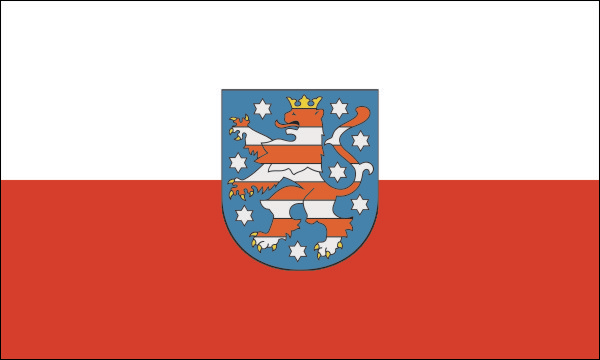 Thüringen (Dienstflagge) | normaler Aufkleber