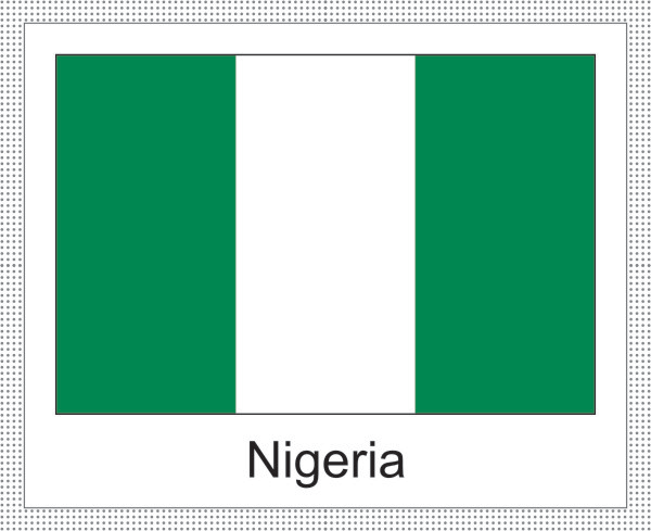 Nigeria | Aufkleber mit weissem Design