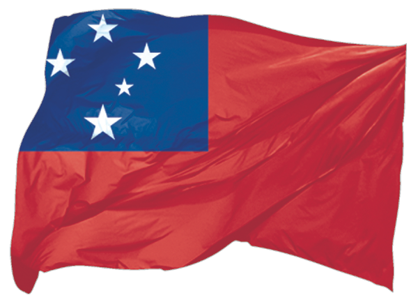 Samoa | wehende Flagge als Aufkleber