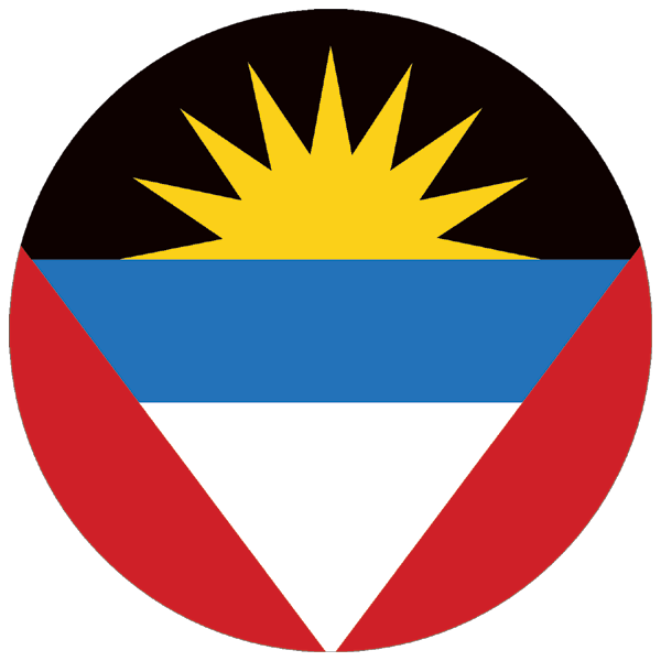 Antigua und Barbuda | rund geschnittener Aufkleber