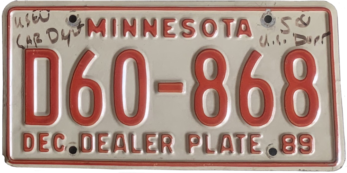 USA-Kennzeichen als Aufkleber | Minnesota.5