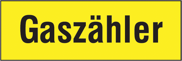 Warnzeichenaufkleber Sonstige .045- Gaszähler