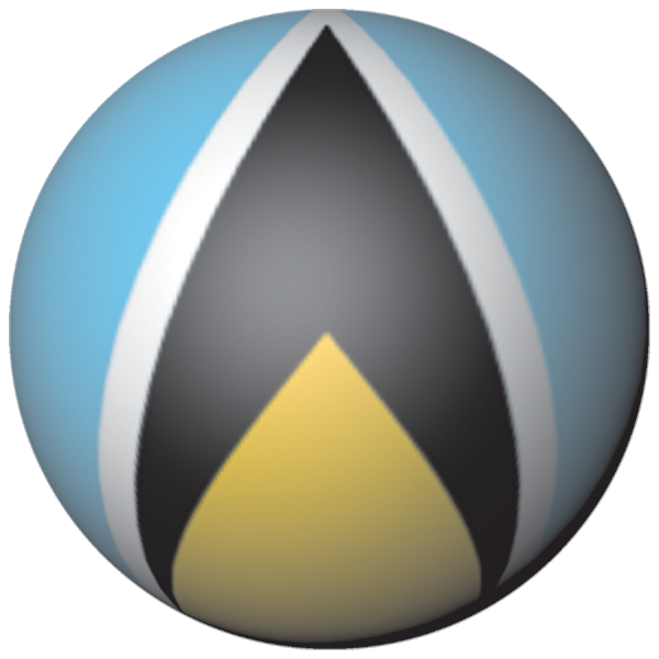 St. Lucia | Aufkleber in Kugelform