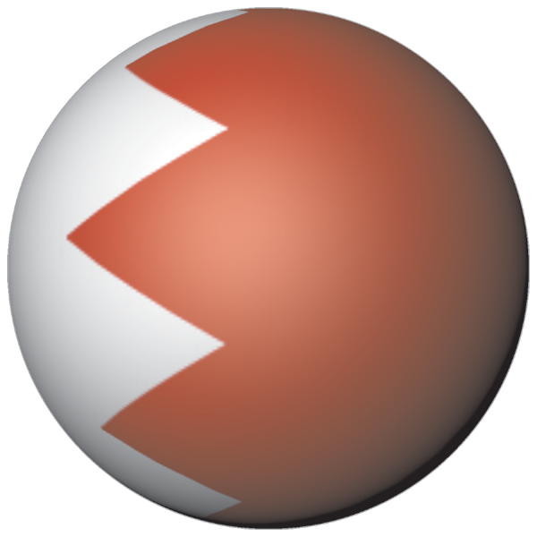 Bahrain | Aufkleber in Kugelform 