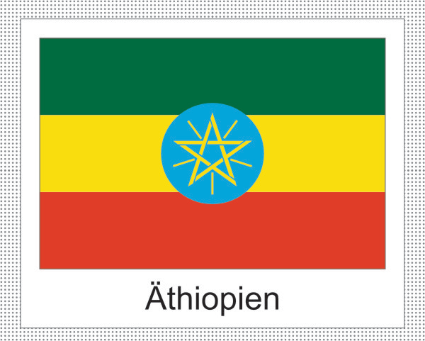 2x Glas Placemates & Untersetzer-BW-Äthiopien Addis Abeba Flagge Reisen #40136 