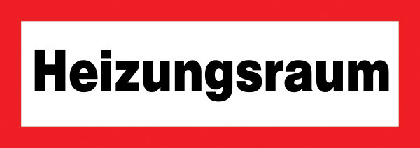Feuerwehr Aufkleber - Heizungsraum