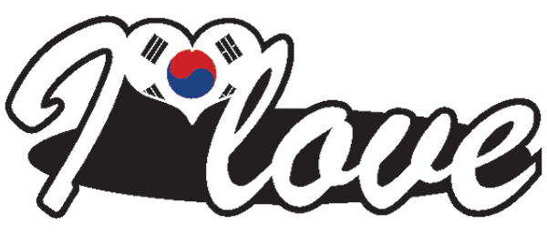 Aufkleber- I love Südkorea