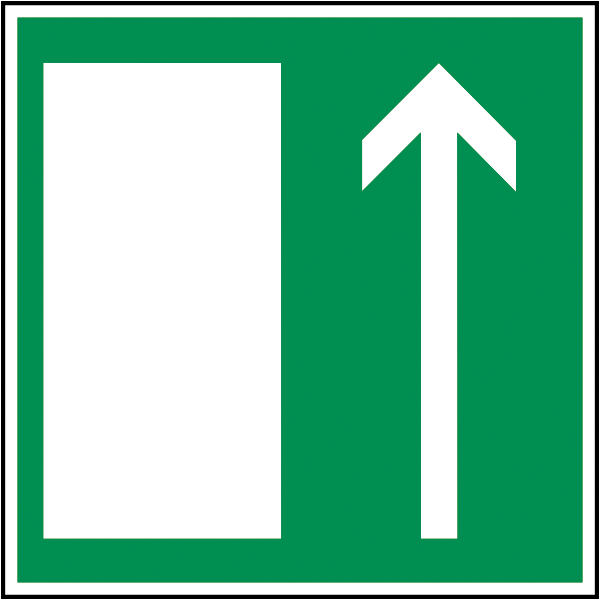 Rettungszeichenaufkleber .018- Notausgang  (alt)