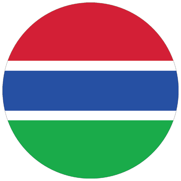 Gambia | rund geschnittener Aufkleber