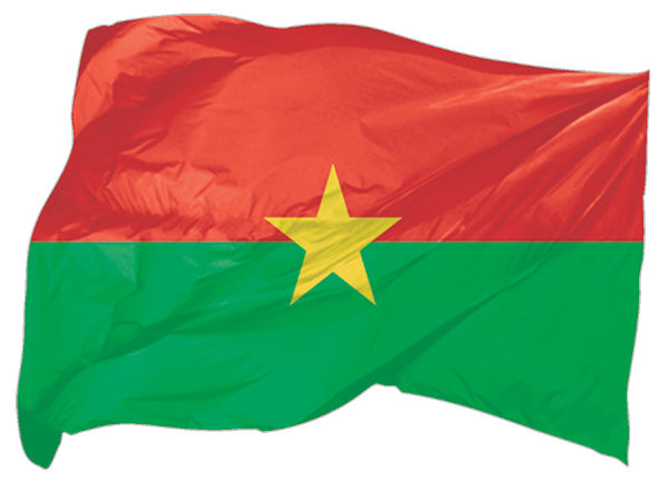 Burkina Faso | waving flag as sticker