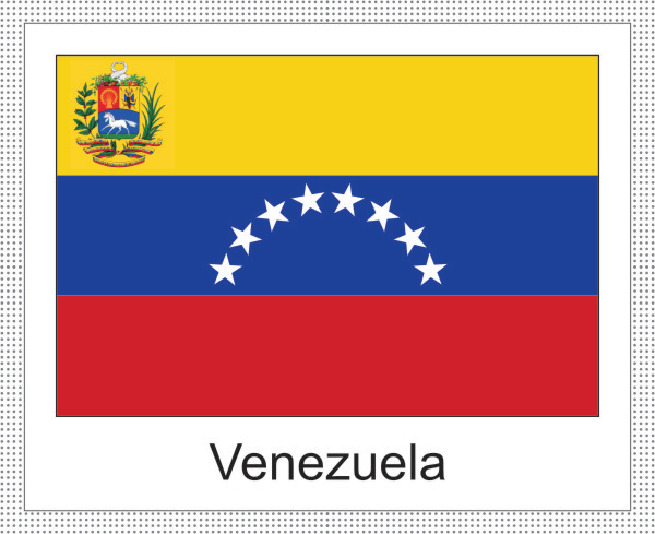 Flagge | Venezuela -weisses Design
