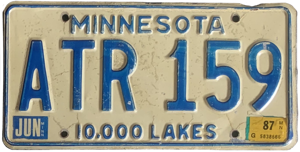 USA-Kennzeichen als Aufkleber | Minnesota.3