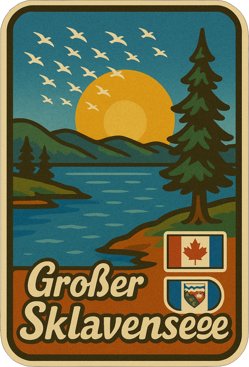 Großer Sklavensee | Aufkleber  Großer Sklavensee | Aufkleber